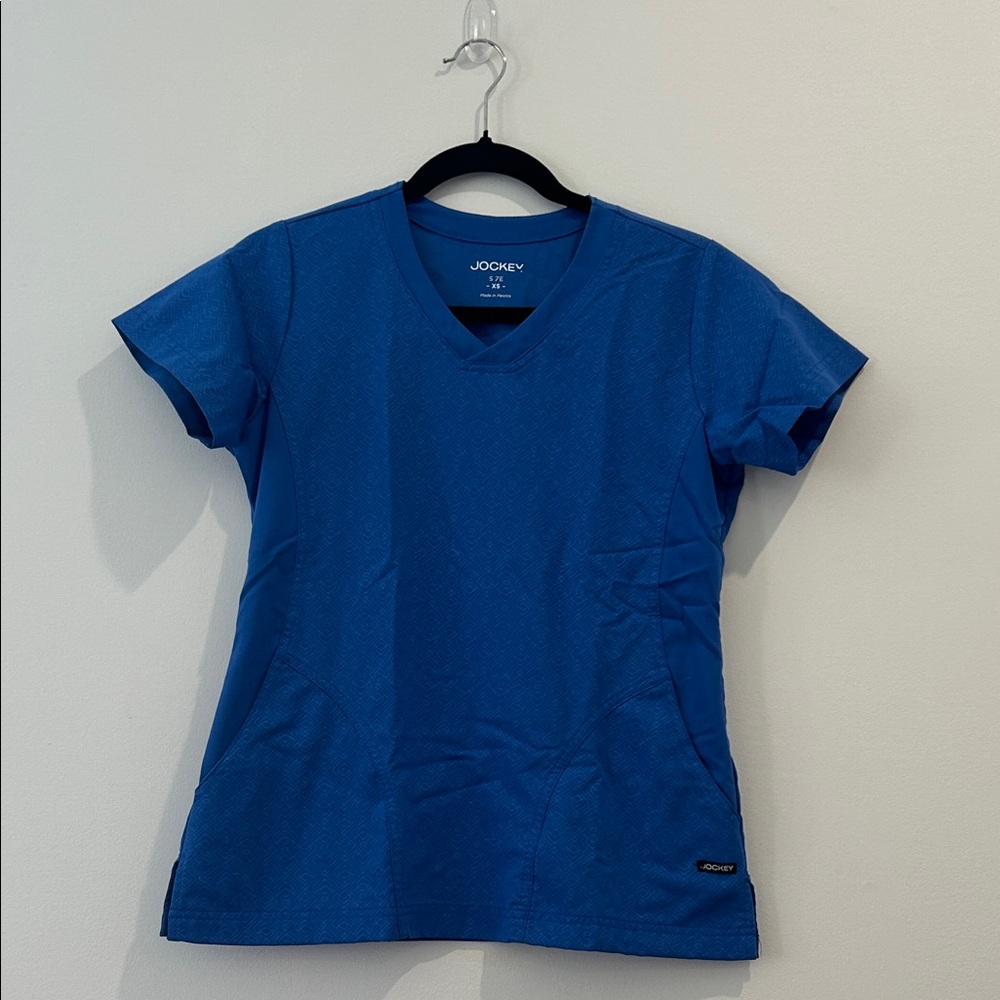 Jockey Royal Blue XS Women's Short Sleeve Scrub Top extra small